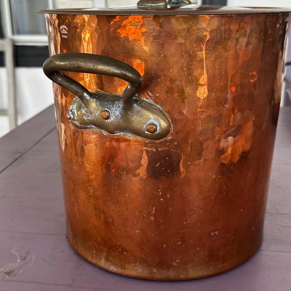 Mauviel for Williams Sonoma France  Copper Stock Pot 11 3/4 qt - Picture 4 of 8